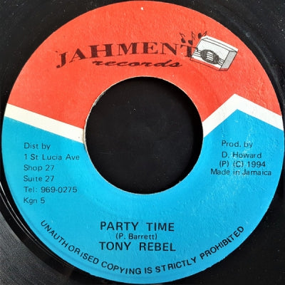 TONY REBEL / NINJAMAN & RISTO BENJI - Party Time / Pepper It Pepper