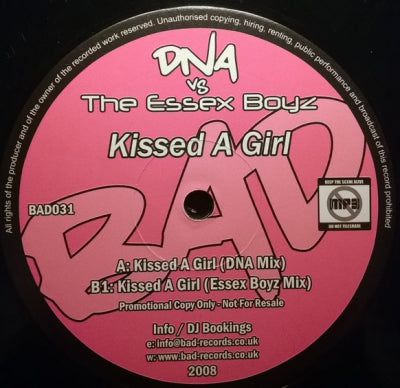 DNA VS THE ESSEX BOYZ - I Kissed A Girl