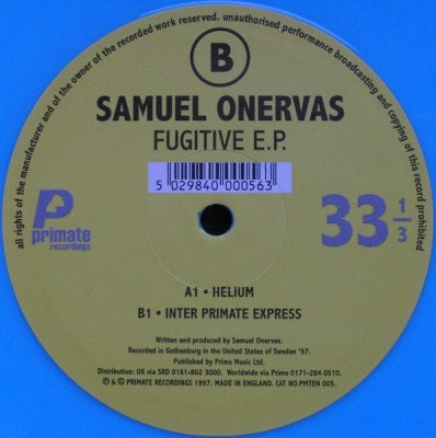 SAMUEL ONERVAS - Fugitive E.P.