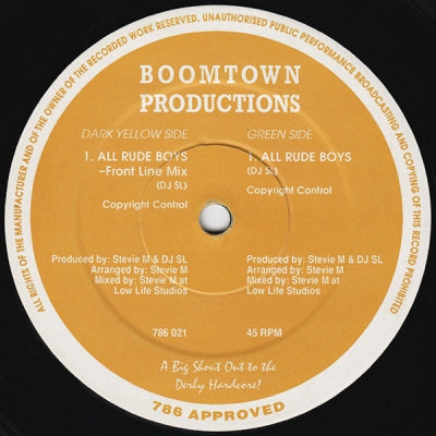 BOOMTOWN PRODUCTIONS - All Rude Boys