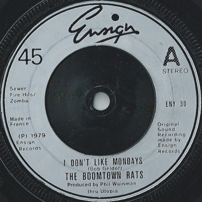 THE BOOMTOWN RATS - I Don't Like Mondays