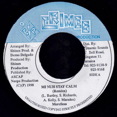 MERCILESS - Mi Nuh Stay Calm (Remixx)