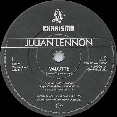 JULIAN LENNON  - Valotte / Let Me Be