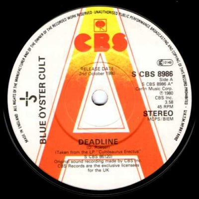 BLUE OYSTER CULT - Deadline