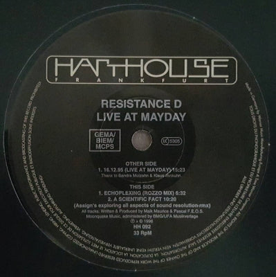 RESISTANCE D - Live At Mayday