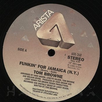 TOM BROWNE - Funkin' For Jamaica