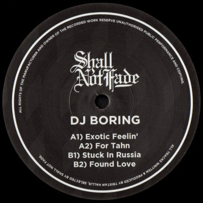 DJ BORING - For Tahn EP