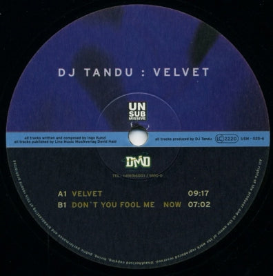 DJ TANDU - Velvet / Don't You Fool Me Now