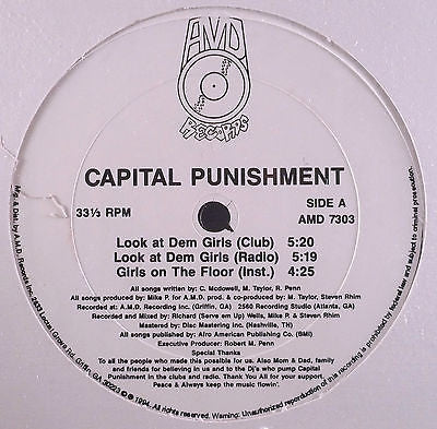 CAPITAL PUNISHMENT - Look At Dem Girls / Hoes On The Floor