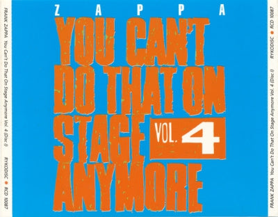 FRANK ZAPPA - You Can't Do That On Stage Anymore Vol. 4