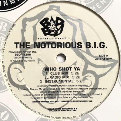 THE NOTORIOUS B.I.G - Who Shot Ya / 10 Crack Commandments