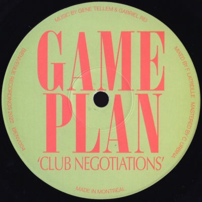 GAME PLAN - Club Negotiations