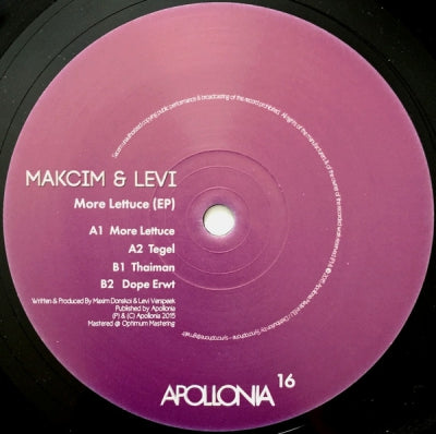 MAKCIM & LEVI - More Lettuce (EP)