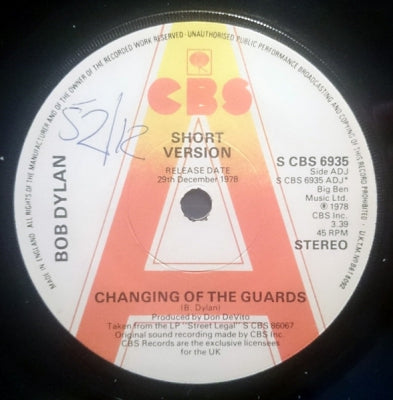 BOB DYLAN - Changing Of The Guards