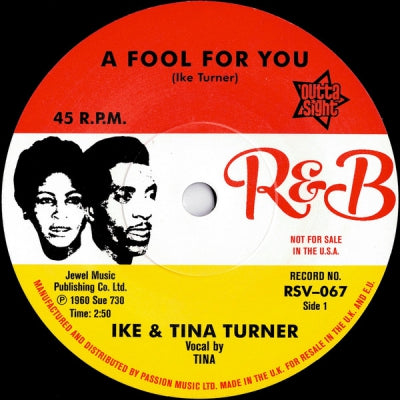 IKE & TINA TURNER - A Fool For You / It's Gonna Work Out Fine