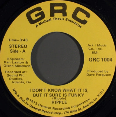 RIPPLE - I Don't Know What It Is, But It Sure Is Funky
