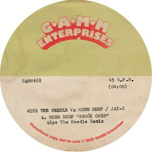 WIPE THE NEEDLE VS. MOBB DEEP & JAY-Z - Shook Ones / Ignorant Shit - Wipe The Needle Remixes (Part One)