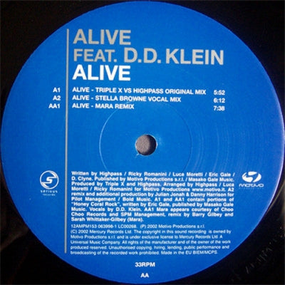 ALIVE FEAT. D.D. KLEIN - Alive