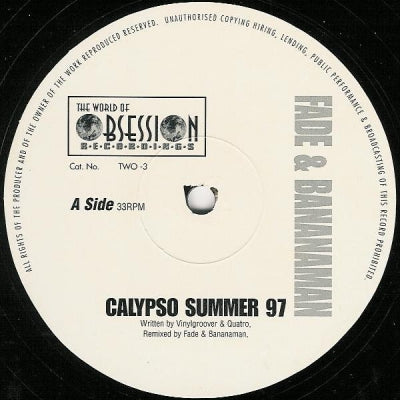 FADE & BANANAMAN / DJ VINYLGROOVER - Calypso Summer Remix 97 / The Big Bang