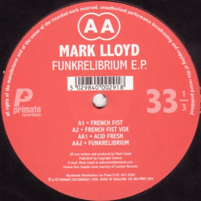 MARK LLOYD - Funkrelibrium E.P.