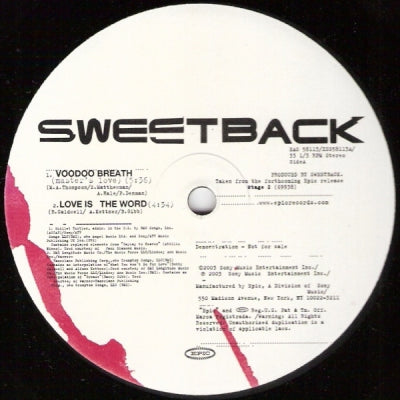 SWEETBACK - Stage [2] Album Sampler