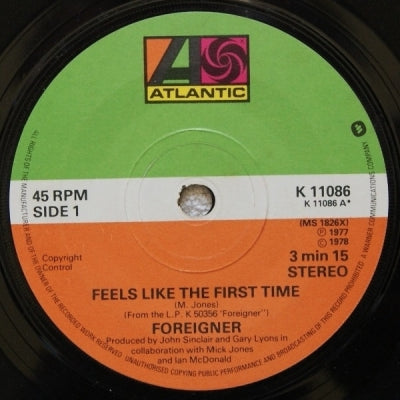 FOREIGNER - Feels Like The First Time / Cold As Ice / Long Long Way From Home