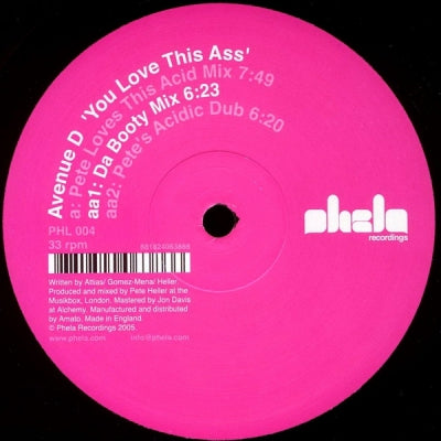 AVENUE D - You Love This Ass