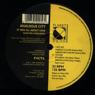 ANALOGUE CITY - It Was All About Love (Remixes)