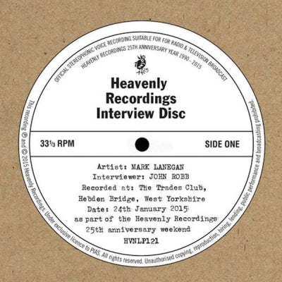 MARK LANEGAN - Heavenly Recordings Interview Disc