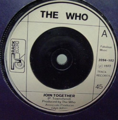 THE WHO - Join Together / Baby Don't You Do It