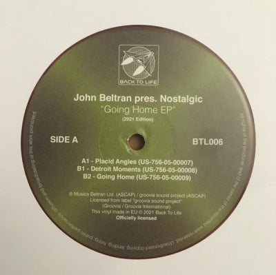 JOHN BELTRAN PRES. NOSTALGIC - Going Home EP (2021 Edition)