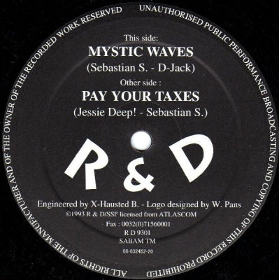 JESSIE DEEP! / SEBASTIAN S. - Pay Your Taxes / Mystic Waves