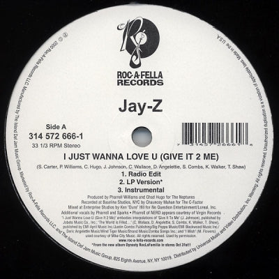 JAY-Z - I Just Wanna Love U (Give It To Me)