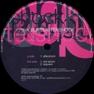 PINK BOMB - Aftershock / Red Sector / Requiem