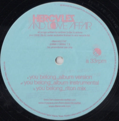 HERCULES & LOVE AFFAIR - You Belong