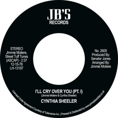 CYNTHIA SHEELER - I'll Cry Over You Pt 1 / I'll Cry Over You Pt 1
