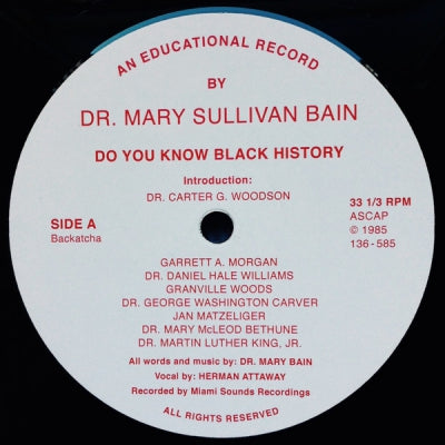 DR. MARY SULLIVAN BAIN - Do You Know Black History