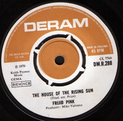 FRIJID PINK - The House Of The Rising Sun / Drivin' Blues