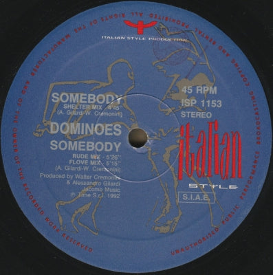 DOMINOES - Somebody