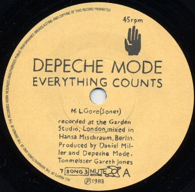 DEPECHE MODE - Everything Counts (In Larger Amounts) / Work Hard