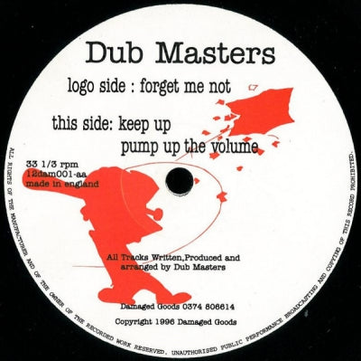 DUB MASTERS - Forget Me Not