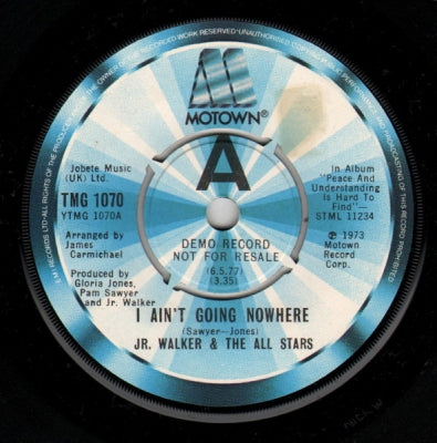 JR. WALKER & THE ALL STARS - I Ain't Going Nowhere
