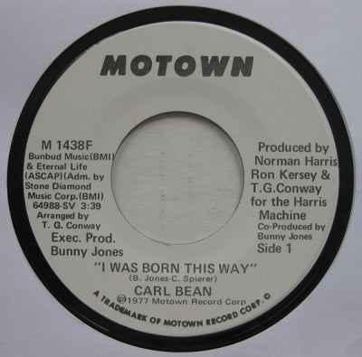 CARL BEAN - I Was Born This Way / Instrumental