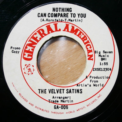 THE VELVET SATINS - Nothing Can Compare To You / Up To The Rooftop