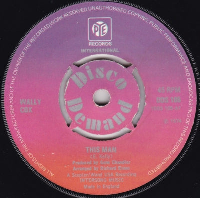 WALLY COX - This Man / I've Had Enough