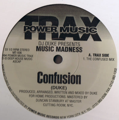DJ DUKE PRESENTS MUSIC MADNESS - Confusion