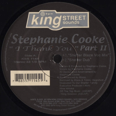 STEPHANIE COOKE - I Thank You (Part II)