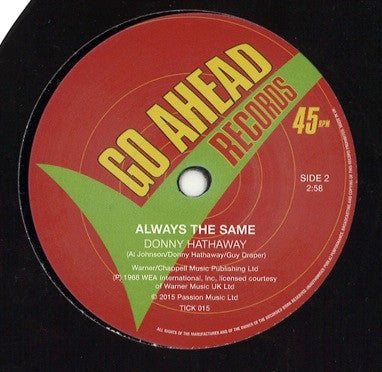 DONNY HATHAWAY - Don't Turn Away / Always The Same
