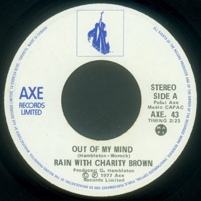 RAIN WITH CHARITY BROWN - Out Of My Mind / Here With You