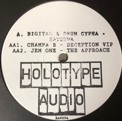 VARIOUS (DIGITAL & DRUM CYPHA / CHAMPA B / JEM ONE) - Satsuma / Deception VIP / The Approach